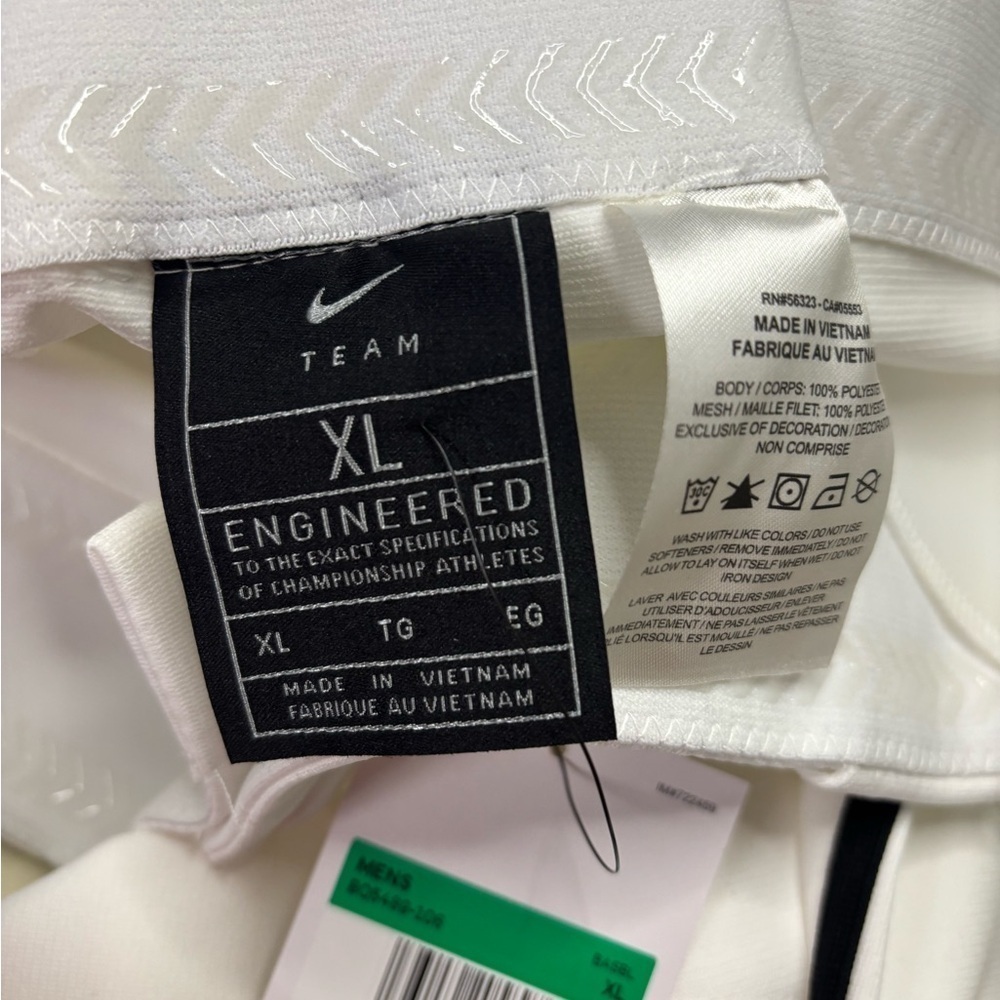 Nike Stock Vapor Select Piped Baseball Game Pant Men's Size XL White New - Picture 5 of 6